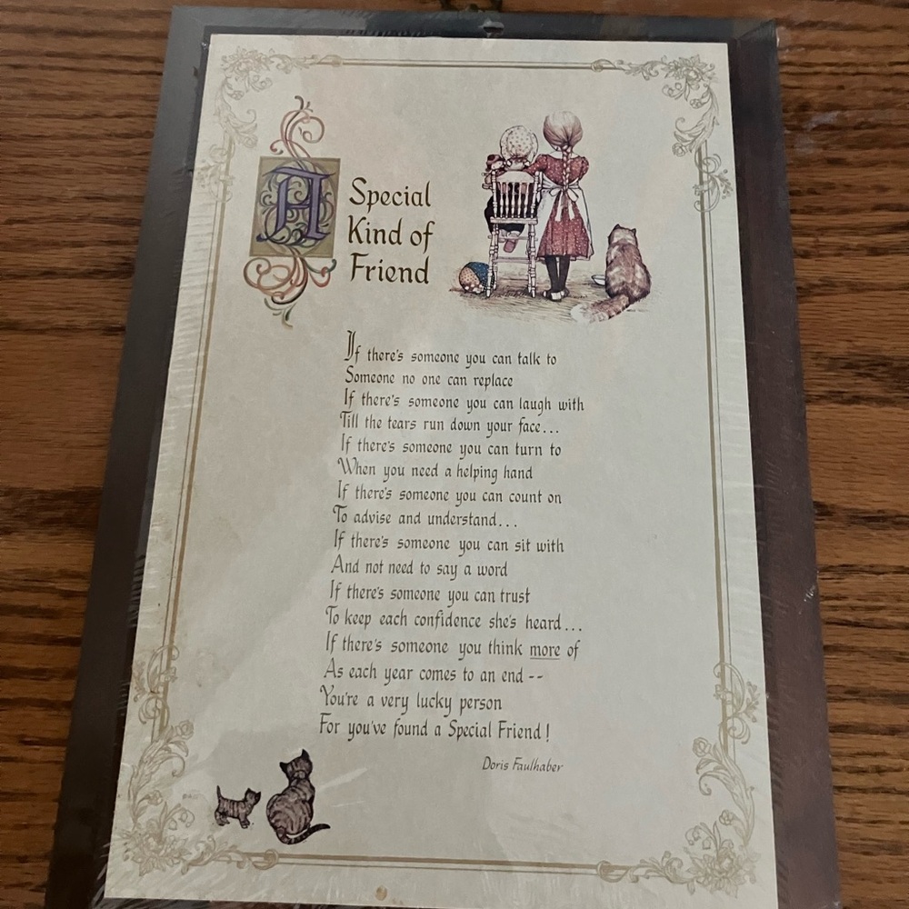 Vintage Special Kind of Friend Decorative Plaque
